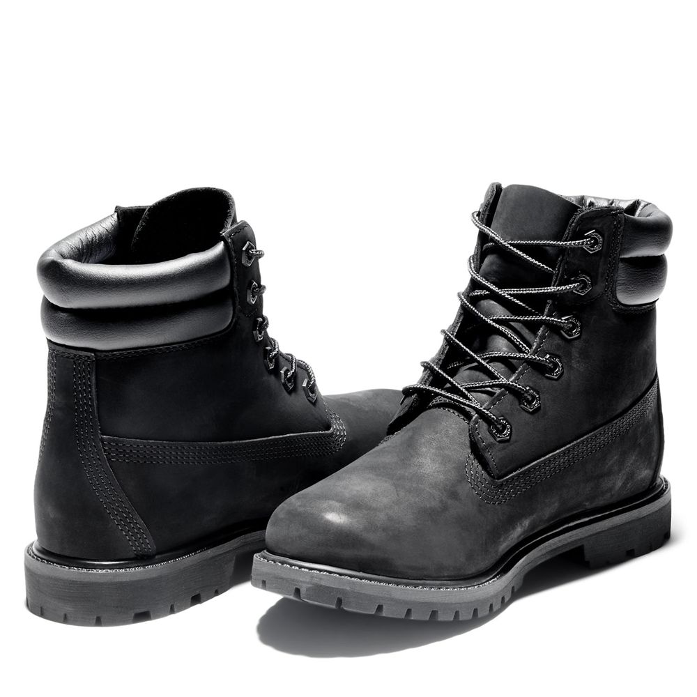 Bocanci 6-Inch Timberland Dama Negrii - Waterville Waterproof - Romania - KQVEOZ871